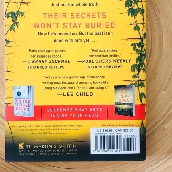 Bring Me Back: A Novel by B.A. Paris | Paperback First Edition | New - Picture 3 of 7